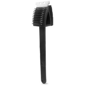 lot 1033 image: Barbecue Grill Brush Stainless Steel BBQ Easy Clean Tool Universal 3 in 1 Premium Brush - Retail $14