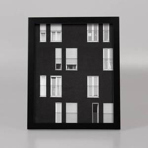 lot 1068 image: 3 Pack 8 x 10 Picture Frame Black - Threshold Modern Style, MDF, Glass Glazing, WallTabletop Display - Retail $45