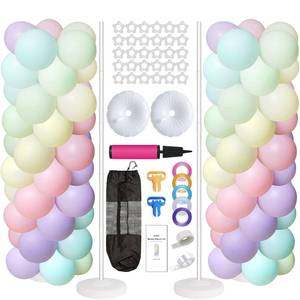 lot 1071 image: Balloon Column Stand Kit with Base and Pole for Wedding Birthday Graduation Decorations - Retail $0