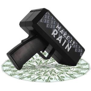 lot 1079 image: Make It Rain Money Maker NPW Multicolor Money Gun Shooter Toy, 101 Pieces, Ages 5 - Retail $17