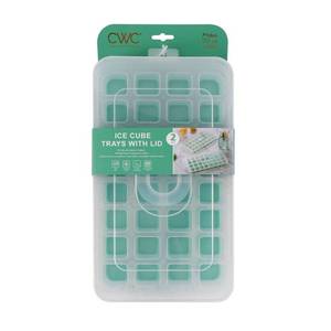 lot 1102 image: Cook With Color 2pk Jumbo Ice Cube Trays - Green - Retail $9