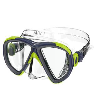lot 1113 image: Speedo Adult Explorer Dive Mask - NavyClearLime Anti-Fog Lens, Snorkeling Use - Retail $20
