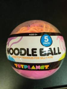 lot 1144 image: Toy Planet Noodle Ball 5-Pack Stretchy Sensory Fidget Toys - Retail $14