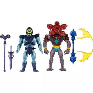 lot 1186 image: Masters of the Universe X Stranger Things Skeletor and Demogorgon Action Figures - Retail $55
