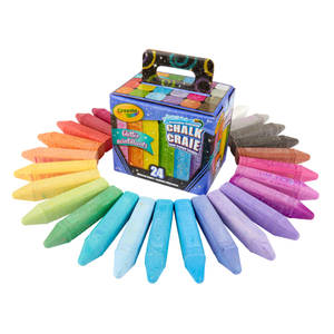 lot 1198 image: Crayola Washable Sidewalk Chalk  Glitter  24 Count - Retail $26