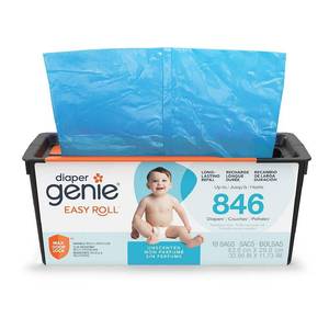 lot 1237 image: 2 Packs of Diaper Genie Easy Roll Refill - 18ct each pack - Retail $34