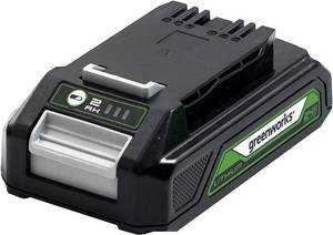 lot 1261 image: Greenworks 24V 2.0Ah Lithium-Ion Battery (Genuine Greenworks Battery) - Retail $53