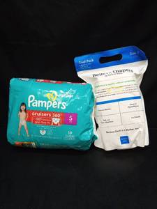 lot 1318 image: Size 5 Baby Diaper Bundle - Pampers Cruisers and Believe Baby - Retail $18