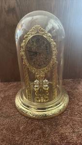 lot 60610 image: Glass Dome Anniversary Clock with Rotating Pendulum - Retail $25