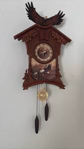 lot 60619 image: Eagle Cuckoo Clock with Pendulum Weights - Retail $75