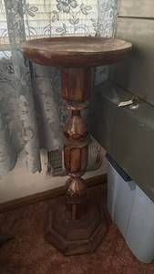 lot 60630 image: Wooden Pedestal Plant Stand - Retail $45