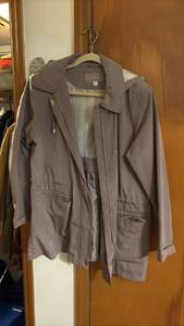lot 60655 image: Croft & Barrow Womens Gray Hooded Windbreaker Jacket Size L - Retail $15