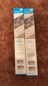 lot 60699 image: Real Simple Drawer Organizer Set of 2 - Retail $15