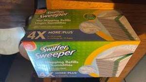 lot 60724 image: Swiffer Sweeper 4X Wet Mopping Cloths Refills - Retail $12