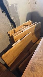 lot 60730 image: 4-Piece Wooden TV Dinner Tray Set with Stand  - Retail $25