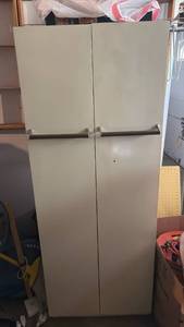 lot 60736 image: Tall Storage Cabinet with Adjustable Shelves - Retail $45