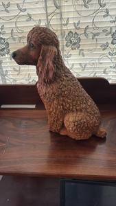 lot 60752 image: Brown Poodle Dog Figurine Sculpture - Retail $15