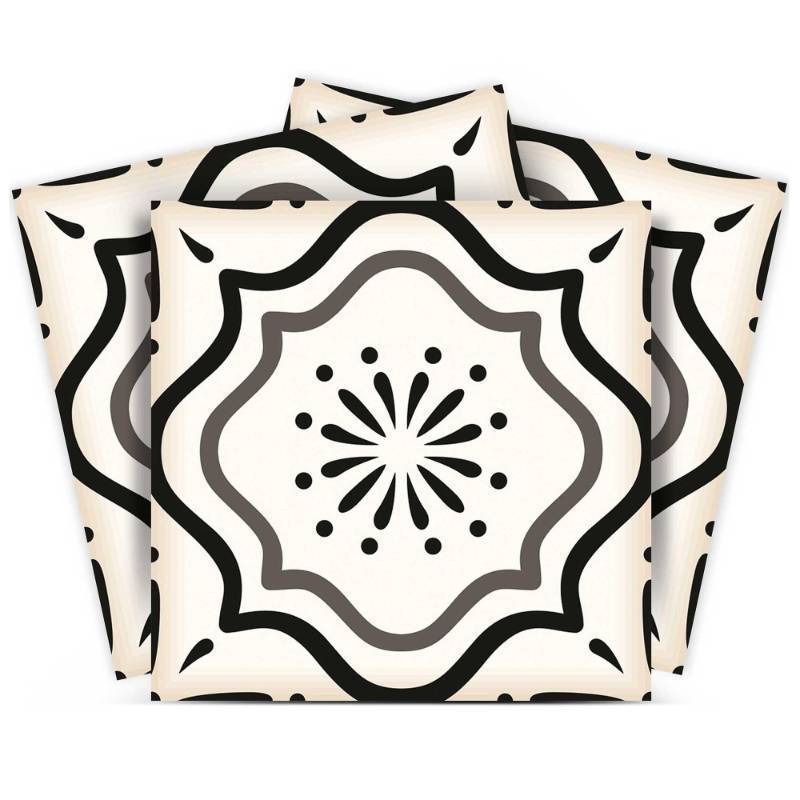 lot 26348 image: Fireplace Tile Ideas Decorative Mi Alma Tile Stickers Set 12 Units 4x4 inches. Peel & Stick Vinyl Tiles. Backsplash Furniture Decor - Retail $37