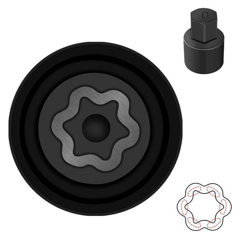 lot 55153 image: D-Wheel Locking Nut Key Compatible with Toyota Models, Lexus, Tacoma, Wheel Lock Nut Socket Adapter, Anti-Theft Lug Removal Tool, Socket Remover Hand Repair Tool - Retail $18