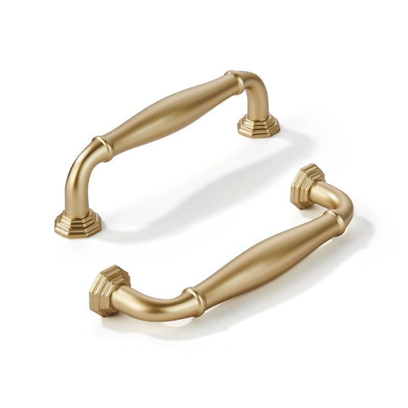 lot 71896 image: 10 Pack 3-12 Inch(89mm) Brushed Gold Cabinet Pulls Matte Satin Gold Cabinet Handles Heavy Duty Solid Cabinet Hardware for Cupboard Drawer Pulls Dresser Handle - Retail $40
