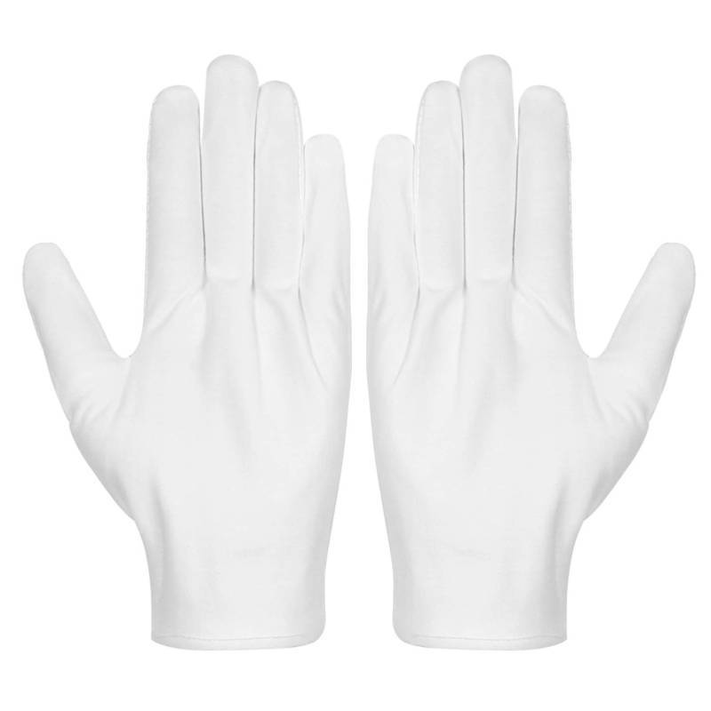 lot 34815 image: Cotton Gloves, Selizo 3 Pairs White Cotton Gloves Gloves for Women Men Eczema Dry Hands Moisturizing Serving Archival Cleaning Jewelry Silver Inspection - Retail $6