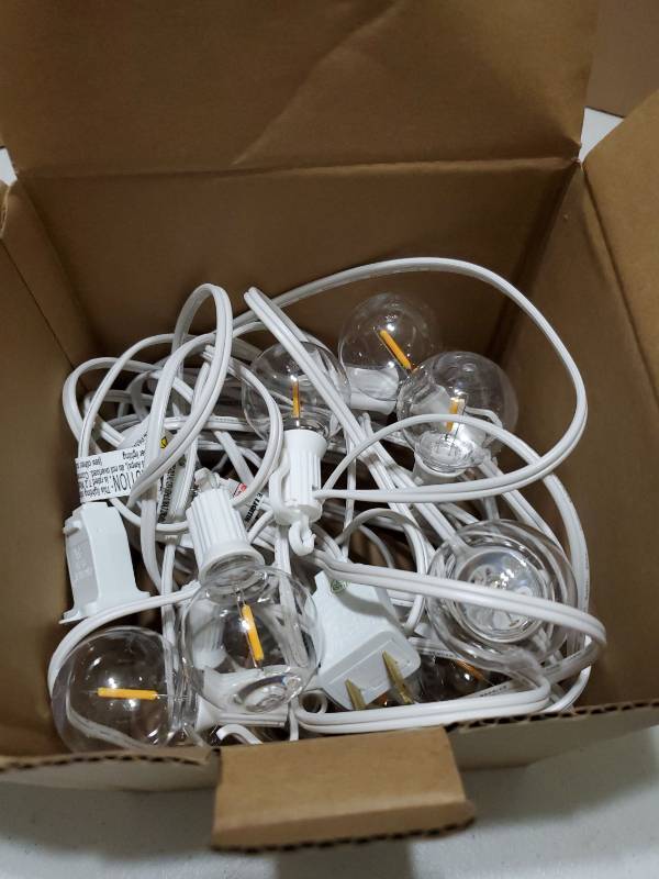 lot 56620 image: Outdoor-String-Lights-Waterproof, Boho String Lights for Patio, Garden, Porch, Balcony, Gazebo Decorative  - Retail $23