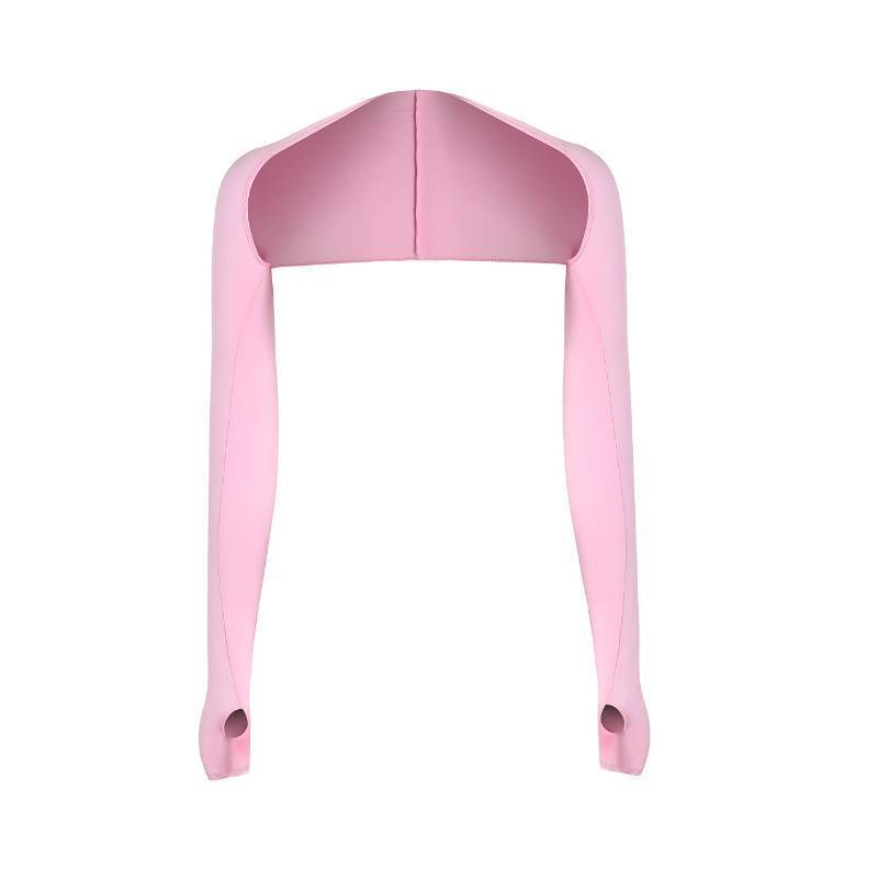 lot 56638 image: Women Cooling Shawl Arm Sleeve with Finger Hole, Comfortable & Breathable, Anti-UV, Ladies Sun Protection Cooler Shrug - Retail $10