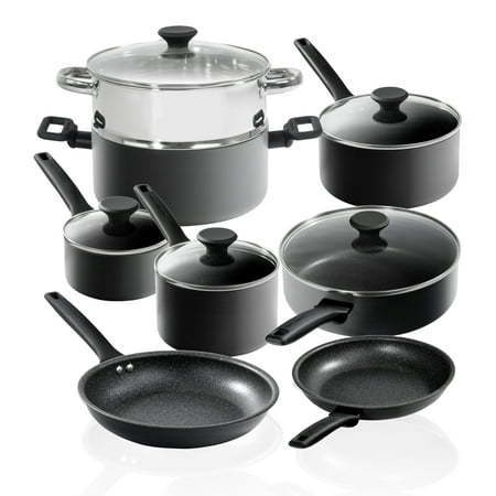 lot 56728 image: Granitestone Pro Premiere Pots and Pans Set Nonstick  13 Pc Hard Anodized Complete Kitchen Cookware Set with Nonstick Diamond & Mineral Coating  Stay Cool Handles  Oven & Dishwasher Safe - Retail $300