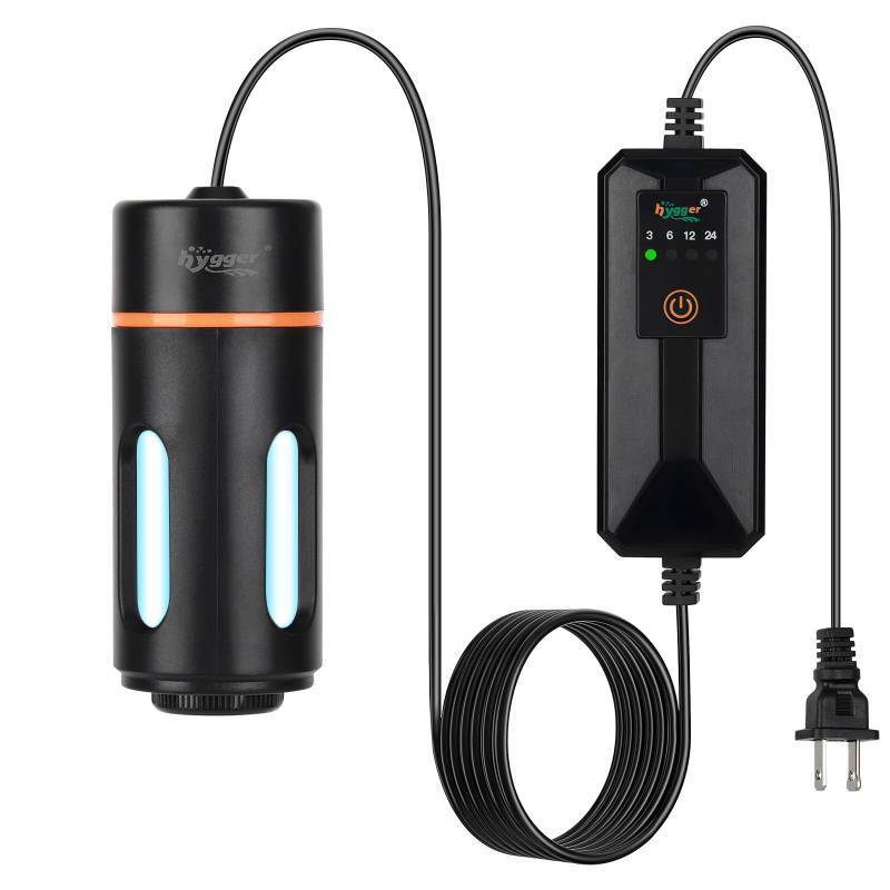 lot 5221 image: hygger Aquarium U-V Light with Timer, 360° Protective Shield Clean Light for Green Water and Algae Clean, Mini Algae Control Lamp for Freshwater and Saltwater Tank (5W for 13-40 Gallon) - Retail $33