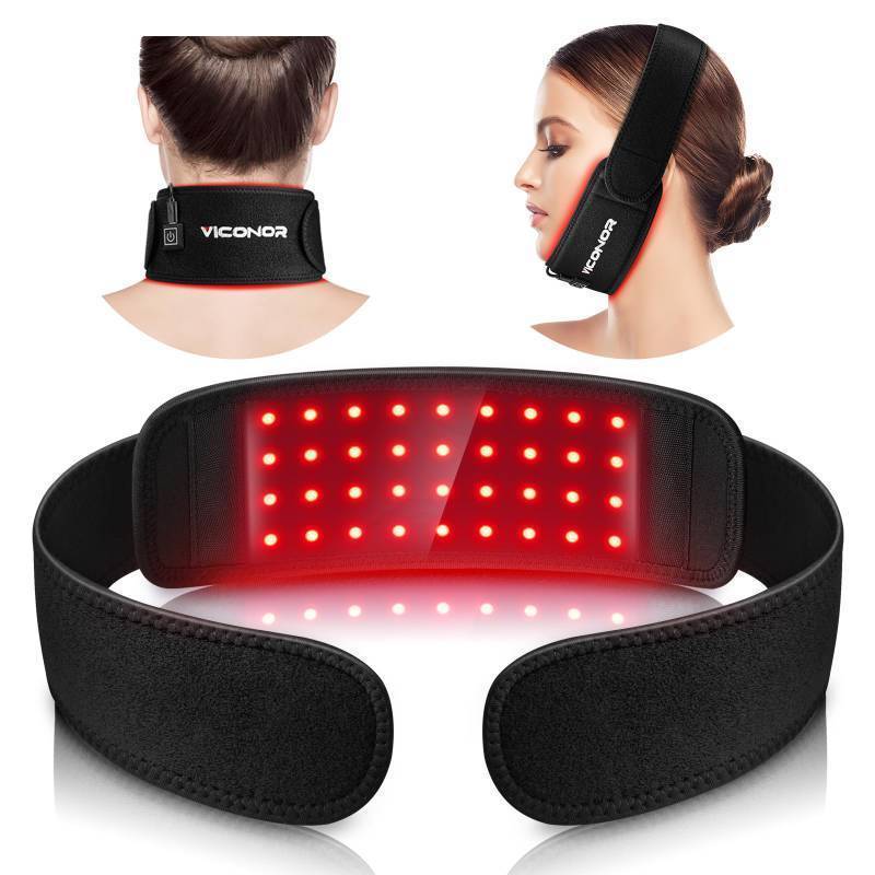lot 2765 image: Red Light Therapy Belt for Neck, Near Infrared Light Therapy Belt Wearable Infrared Neck Wrap with Timer Infrared Belt for Chin Firming and Pain Relief Body Neck Hand Wrist Legs Gift for Women Men