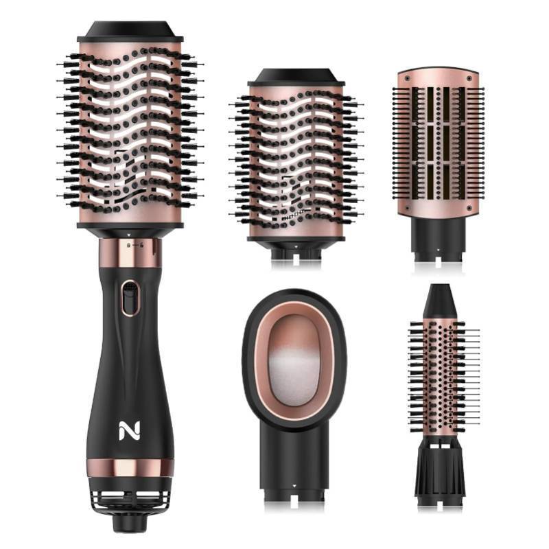 lot 6251 image: Natrial Hair Dryer Brush Blow Dryer Brush in One Hot Air Brush for Drying and Straightening, Volumizer Multi-Styler Smooth Curls for All Hair Types, Frizz-Free Blowout Brush for Salon Quality - Retail $54
