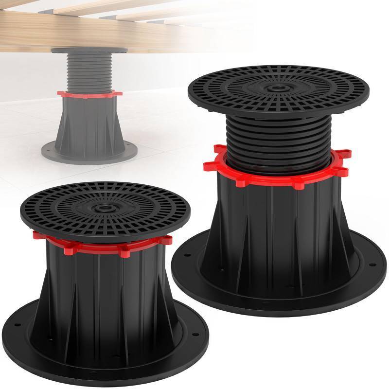 lot 6761 image: Yantuo 2 Pcs Adjustable Bed Frame Support Leg, Bed Frame Center Slats Heavy Support Leg, for King Bed, Sofa, Table, Furniture Cabinet Replacement Parts (4.7-7.1) - Retail $20