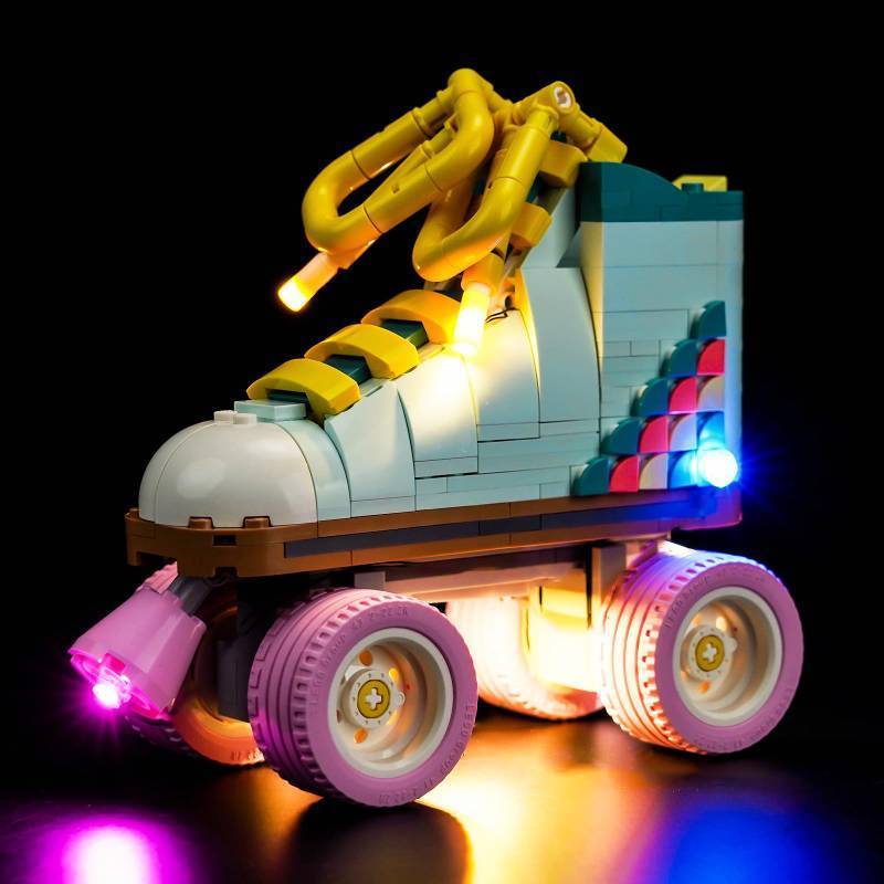 lot 7167 image: Hilighting Upgraded Led Light Kit Compatible with Lego Creator 3 in 1 Retro Roller Skate Building Set, Lights Decoration Compatible with Lego 31148 (Model Not Included) - Retail $25