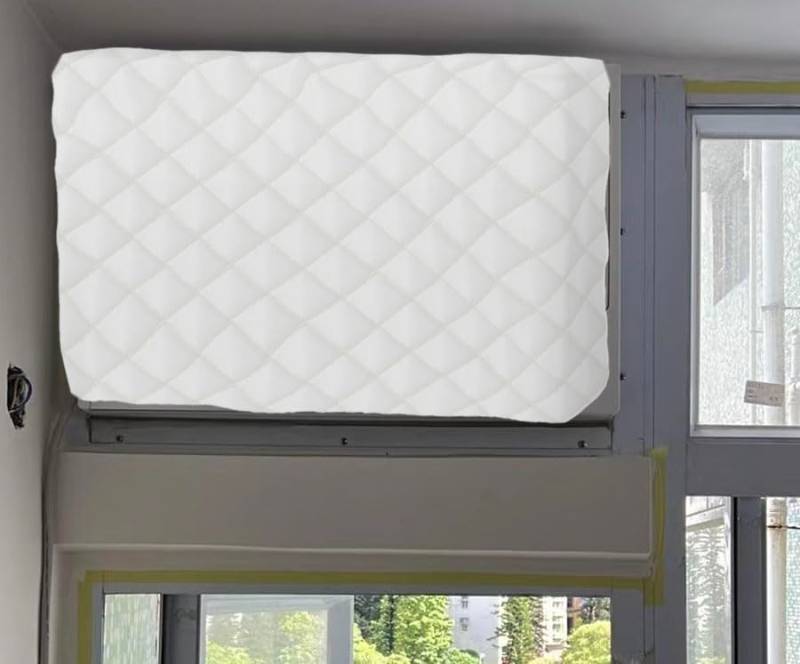 lot 7282 image: Dnalrhoi White Indoor Air Conditioner Cover Window AC Covers for Inside - Retail $19