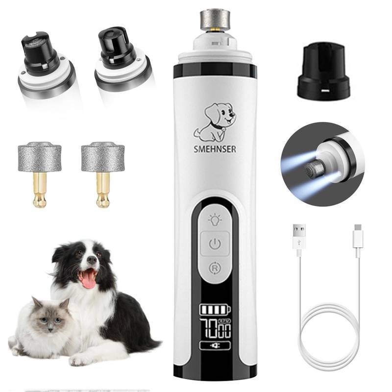 lot 7291 image: 2026 Upgraded Silent Groom Pro Nail Grinder - 3-Speed Cordless Grooming Pro Nail Grinder, Pet Nail Trimmer with 2 LED Light,USB-C Rechargeable &  Grinding Wheels for Small Medium Large Dogs and Cats - Retail $29