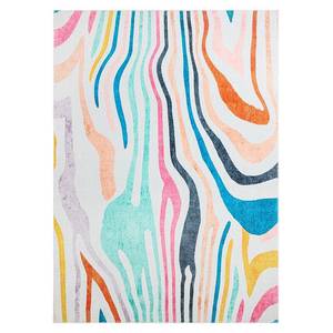 lot 9019 image: Town &amp Country Play 8x10 Leta Zebra Stripe Kids Area Rug Pink Reversible, Pet Friendly, Skid-Resistant - Retail $495