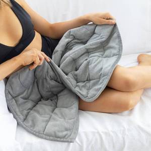 lot 8943 image: Nodpod Body Weighted Blanket Elephant Gray - Retail $114