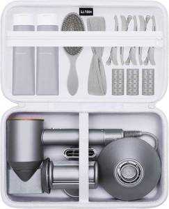 lot 2011 image: L LTGEM Hair Dryer Case Compatible with Dyson Supersonic Hair Dryer, Laifen SESE Lite, Slopehill 1902, Cosy Companions ZCY883, Wavytalk Blow Dryer Cases, Blow Dryer Storage Cases, White(Case Only)