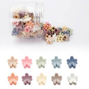 lot 2116 image:  or- 100 Pcs Mini Flower Hair Clips for Girls, Colorful Small Flower Claw Clips for Thick Hair, Cute Toddler Hair Accessories for Girls