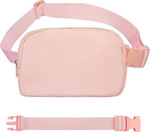 lot 2141 image: VOROLO Fanny Pack For Women And Men Crossbody Bag Belt Bag with Adjustable Strap Graduation Gifts Light Pink