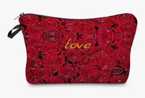 lot 2191 image: Livel lhood Women Travel Bag Love Pattern Printed Cosmetic Bag Makeup Bag Small Pouch