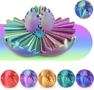 lot 2213 image: Gear Ball 3D Printed Cube Fidget Toy,Gear Sphere Fidget Toys,Sensory Toys for Stress and Anxiety Relief, Desk Toy Fidget Spinners,Stocking Stuffers for Adults & Kids Gift (Blue Green Purple, 3.1 Inch)