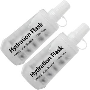 lot 2230 image: 150ml Soft Flask Collapsible Soft Water Bottle for Running, Hiking, Travelling, Cycling and Climbing - 2Pcs White