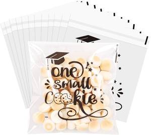 lot 2237 image: FOKICOS Graduation Cookie Treat Bags,400PCS Graduation Self Adhesive Cellophane Candy Gift Bags for Congrats Grad School Party Snack Cookie Candy Packing Supplies