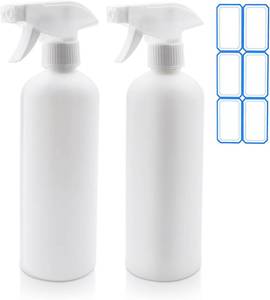 lot 2277 image: DTDNZKN 2 Pack of 16.4oz (500ml) Plastic Spray Bottles   Leak Proof, Adjustable Nozzle, Empty Spray Bottles for Cleaning Solutions-Squirt Bottles for Plants, Pet, Vinegar, BBQ