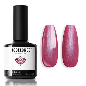 lot 2294 image: modelones Glitter Gel Nail Polish Pastel Hot Pink Glitter Gel Nail Polish Soak-Off UV Gel Polish - 28 Days Long-Lasting Salon-Quality Nail Art DIY Manicure & Gift 15ML
