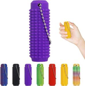 lot 2298 image: Little Ouchies Pain Fidget, Pain Stim Fidget for Stress Relief & Focus, Little ouchies, Mini Fidget Toys, 3D Printed with Hard Spiky Fidget Massage Keychain (Purple)