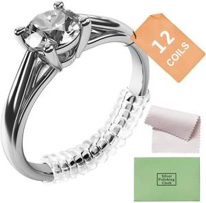 lot 2306 image: Meowoo Ring Sizers for Loose Rings, 12 pcs Coil Ring Size Adjuster, 3 Sizes for 1-6mm Band Widths, Ring Fitter for Loose Rings with Polishing Cloth