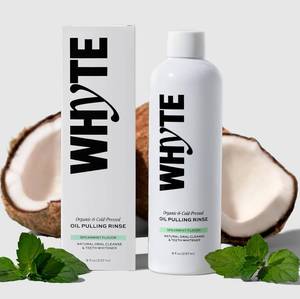 lot 2326 image: Whyte Organic Coconut Oil Pulling Mouthwash for Teeth Whitening & Gum Health (Spearmint)