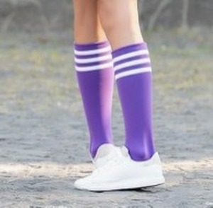 lot 2335 image: Zando Toddler Soccer Socks Breathable Athletic Socks for Boys & Girls Purple